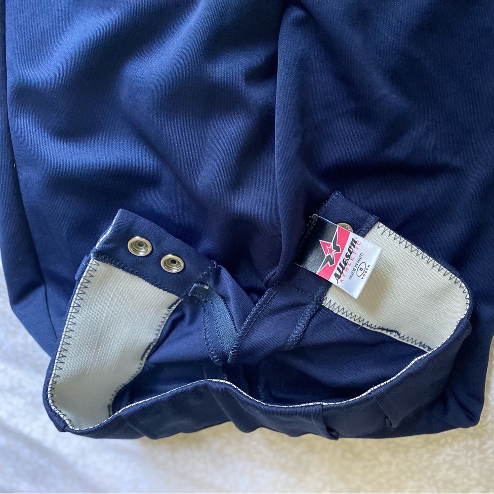 Alleson youth baseball pants, size Small, navy blue